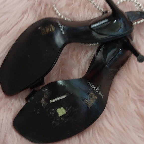 PRE-LOVED MIXX PEARL ANKLE STRAP OPEN TOE STILETTO SANDALS-7 - Picture 5 of 8
